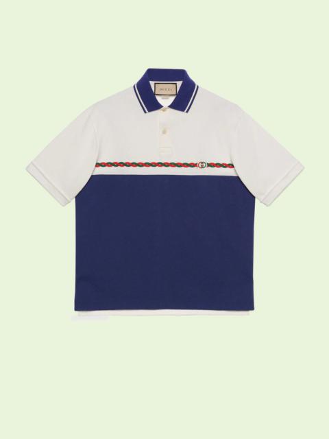 Cotton jersey polo with Interlocking G