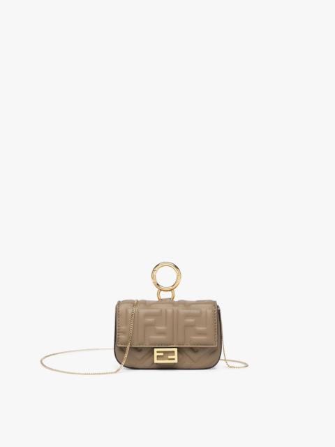 FENDI Gray nappa leather charm