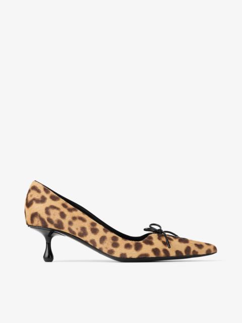 JIMMY CHOO Scarlett 50
Natural Leopard Print Pony Pumps