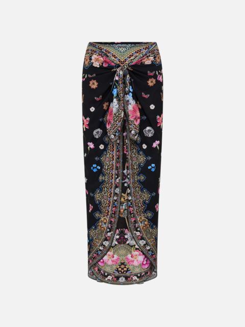 CAMILLA LAYERED LONG SARONG WITH FRONT TIE