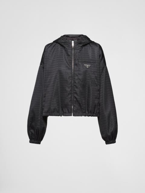 Cropped Re-Nylon hooded blouson jacket