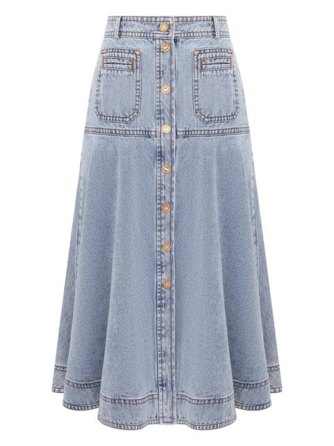 Zimmermann DENIM MIDI SKIRT