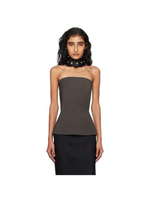 Rick Owens Gray Concordians Bustier Top