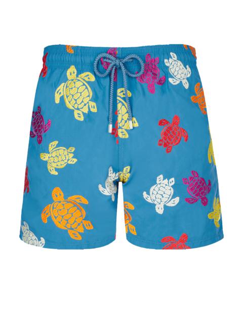 Men Swim Trunks Embroidered Ronde Tortues Multicolores - Limited Edition
