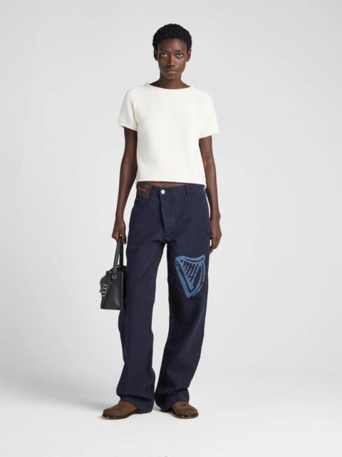 JW Anderson Unisex JW ANDERSON X GUINNESS WORKWEAR TROUSERS IN INDIGO
