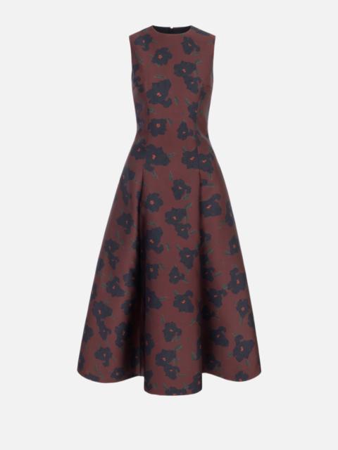 EMILIA WICKSTEAD Mara Dress in Red & Black Breezy Poppy Mikado