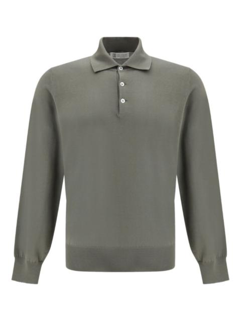 Brunello Cucinelli long-sleeve knitted polo shirt