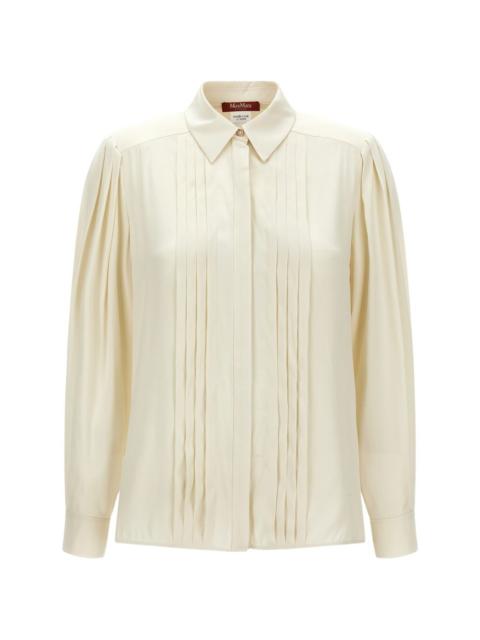 Max Mara MSTVongola pleated buttoned shirt