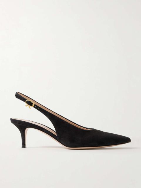 Robbie 45 suede slingback pumps