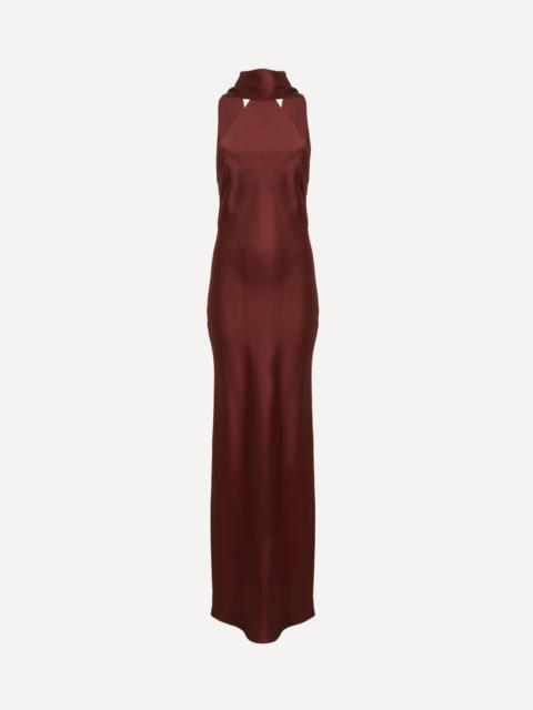 SIGNIFICANT OTHER Lucile Bordeaux Halter Maxi Dress