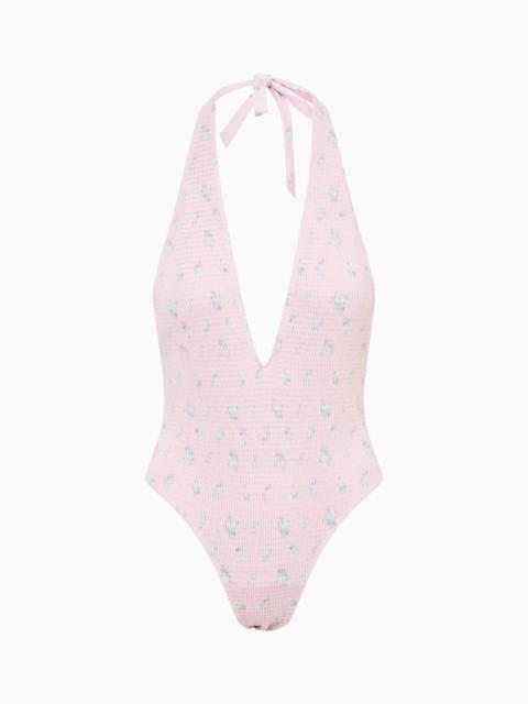 Gienna Floral Halter One-Piece Swimsuit