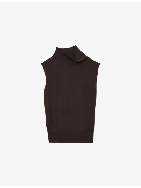 REISS Honey Sleeveless Wool Top