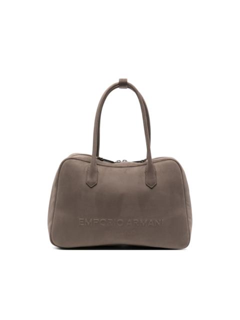 EMPORIO ARMANI embossed-logo tote bag