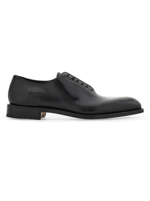 FERRAGAMO Men's Angiolo Croc-Embossed Leather Oxfords - Nero