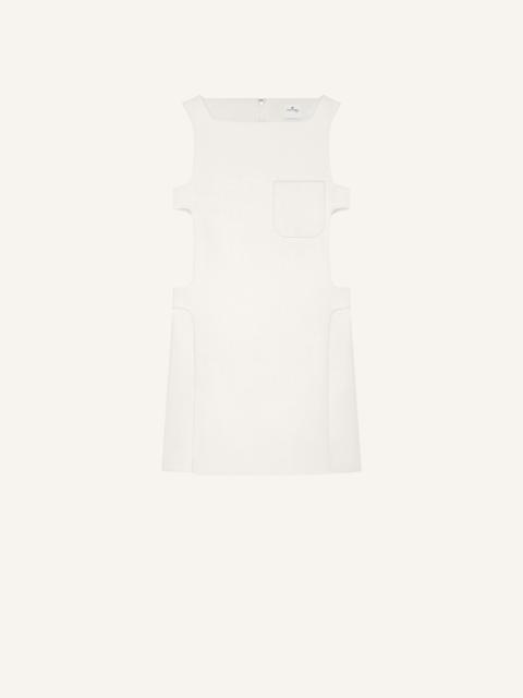 courrèges CUT-OUT STRETCH TWILL SHORT DRESS