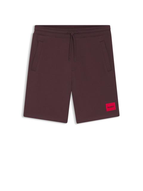 HUGO LOGO-LABEL SHORTS IN COTTON TERRY