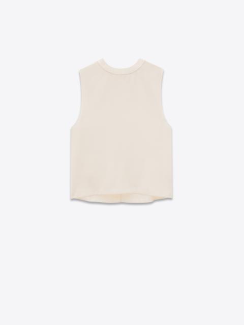 SAINT LAURENT TANK TOP IN CASHMERE, WOOL, AND SILK | ysl