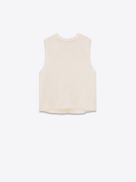 SAINT LAURENT tank top in silk satin