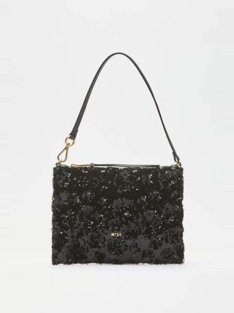 N°21 TWO-TONE SEQUIN SHOULDER BAG