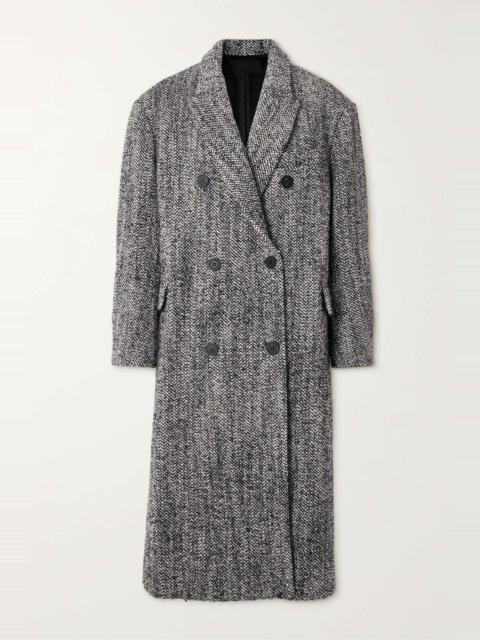 Isabel Marant Lojimiko oversized double-breasted wool-blend bouclé coat