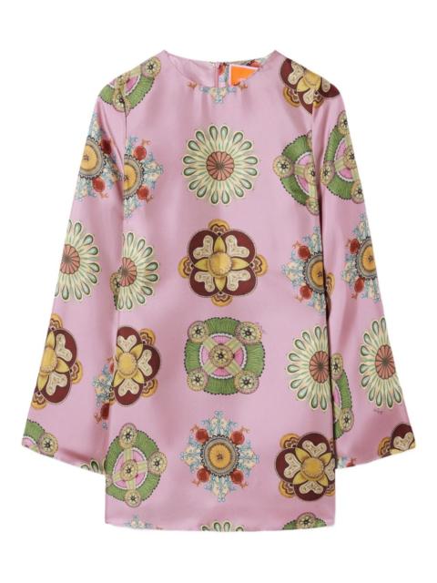 La DoubleJ geometric-pattern mini dress