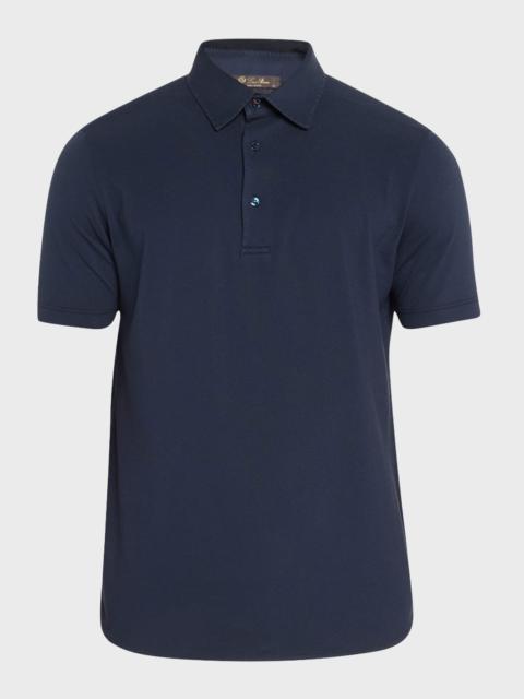 Loro Piana Men's Cotton Pique Polo Shirt