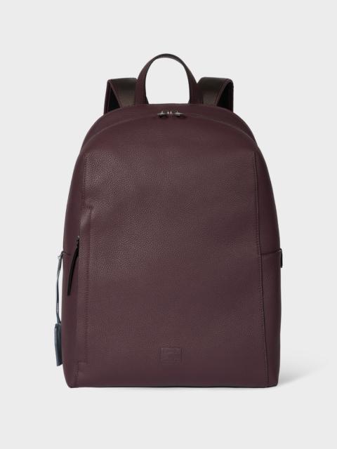 Paul Smith Burgundy Leather Backpack