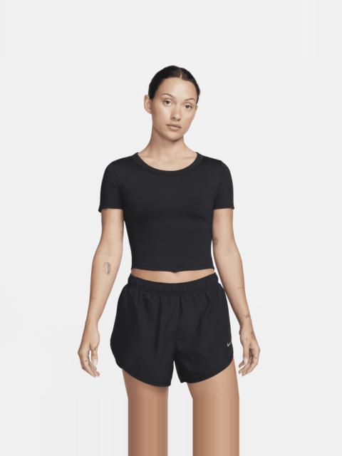 Nike Women's One Fitted Dri-FIT Short-Sleeve Cropped Top