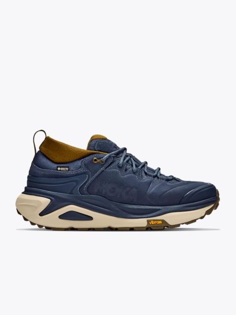 HOKA Women's Kaha 3 Low GTX Shoes in Varsity Navy/Barley Flour