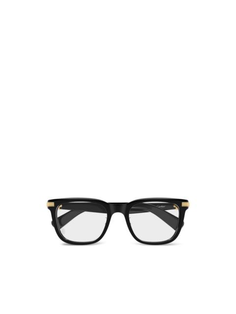 Cartier gold-tone square-frame glasses