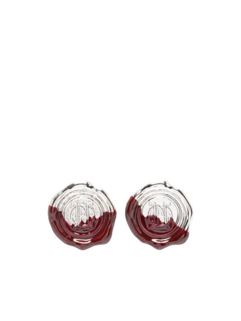 Jean Paul Gaultier logo-detail earrings