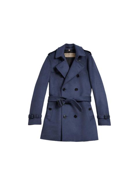 Burberry Burberry Wool Cashmere Trench Coat Blue
