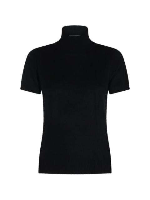 Allude roll-neck short-sleeve sweater