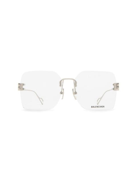 BALENCIAGA BB rimless glasses