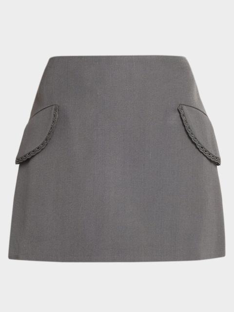 Jil Sander Two Pockets Mini Skirt