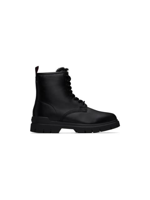 HUGO Black Faux-Fur Lined Boots