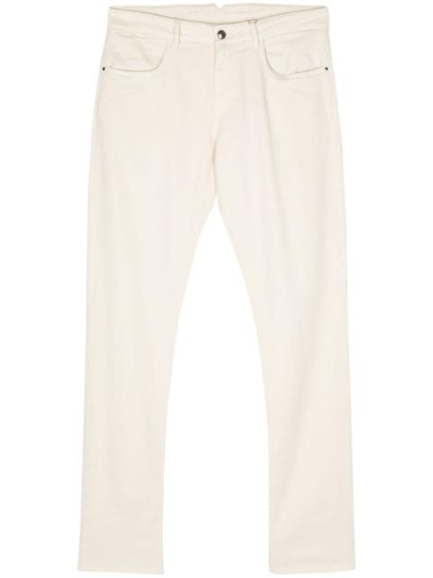 Canali tonal-stitching straight-leg trousers