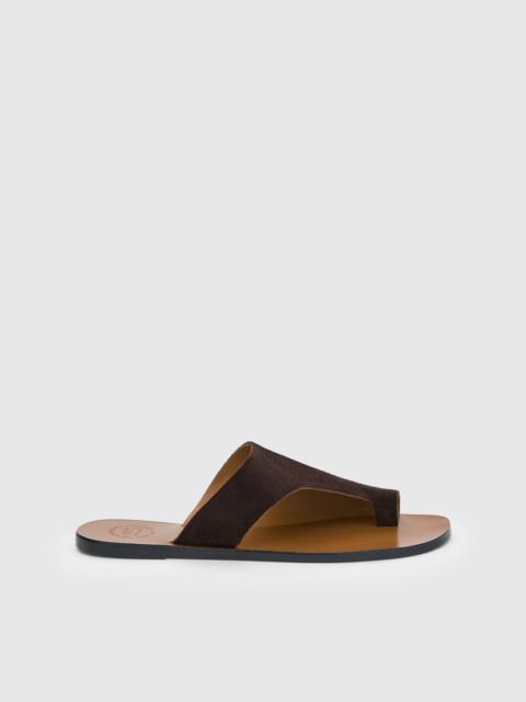 ATP ATELIER Rosa Walnut Suede Cutout sandals