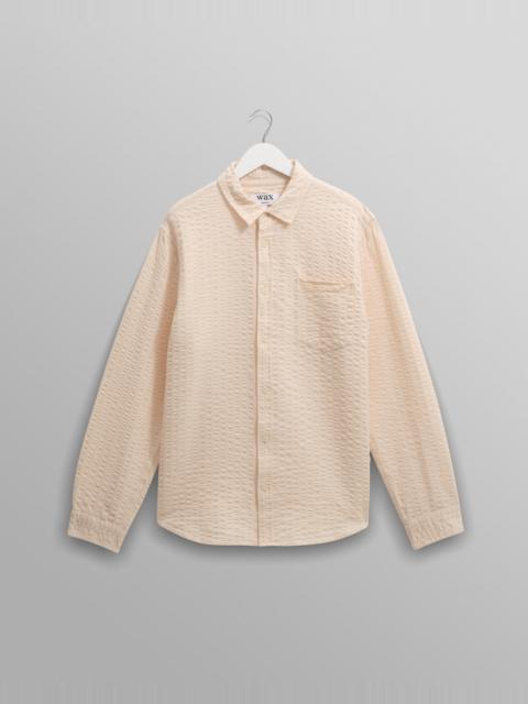 Wax London Shelly - Stone Seersucker Corduroy Shirt