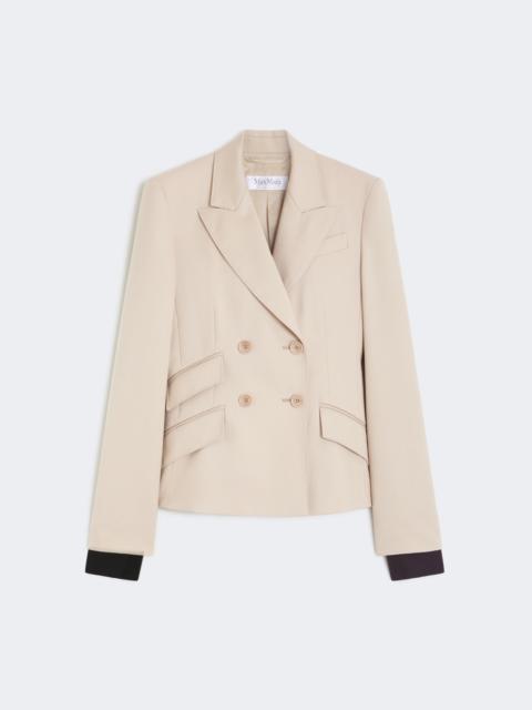 Max Mara Wool, mohair and silk double-breasted blazer - SAND