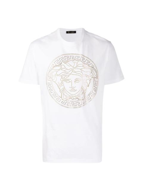 VERSACE Medusa motif studded T-shirt