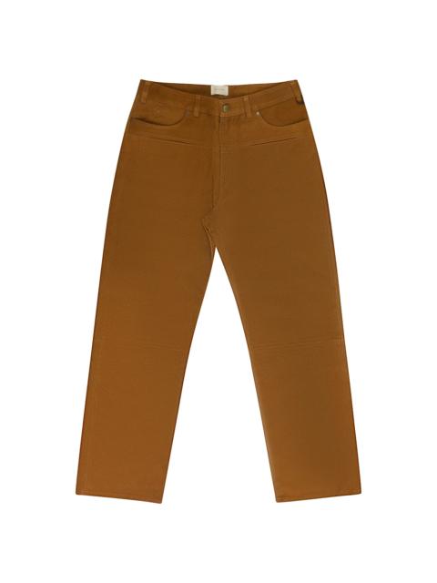 AIMÉ LEON DORE SUEDE WESTERN PANTS "BROWN" FW23WP008 TOBACCO