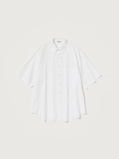 AURALEE WASHED FINX TWILL BIG HALF SLEEVED SHIRT