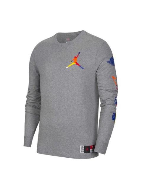 Jordan Air Jordan Long Sleeve Round Neck Men Grey DA6763-091