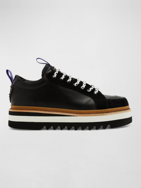 Moschino Men's City Trainer Leather Low-Top Sneakers