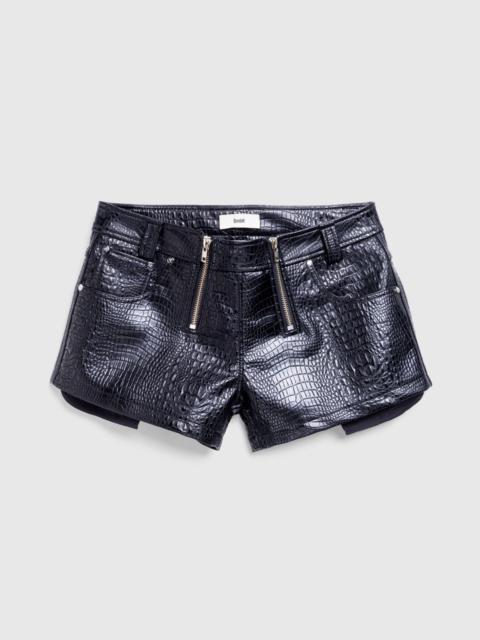 GmbH – Rim Faux Croc Shorts Black