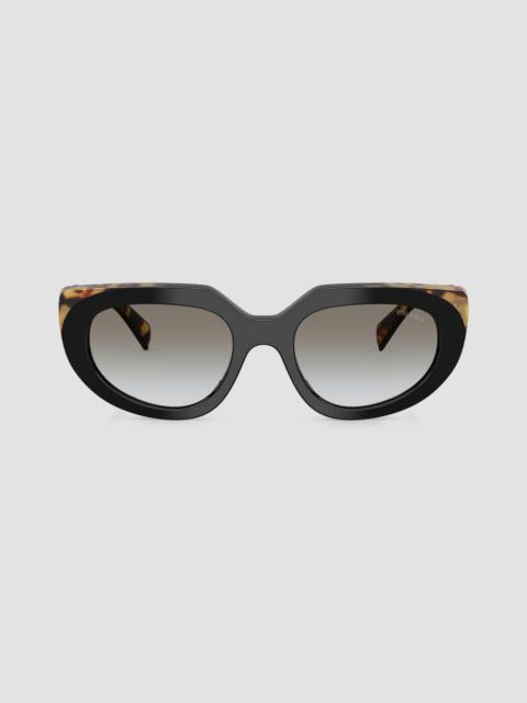 Prada Women's D02SF Oval Sunglasses - Grey