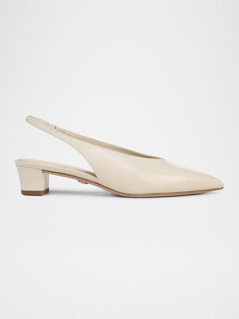 VERONICA BEARD 40mm Pamela Leather Slingback Pumps