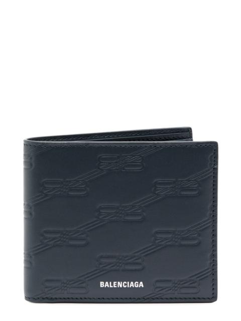 Logo-debossed leather wallet