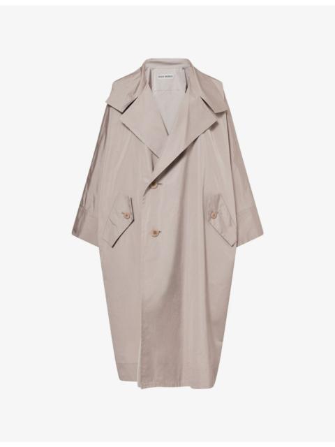 ISSEY MIYAKE Akimbo Notch-Lapels Woven Coat